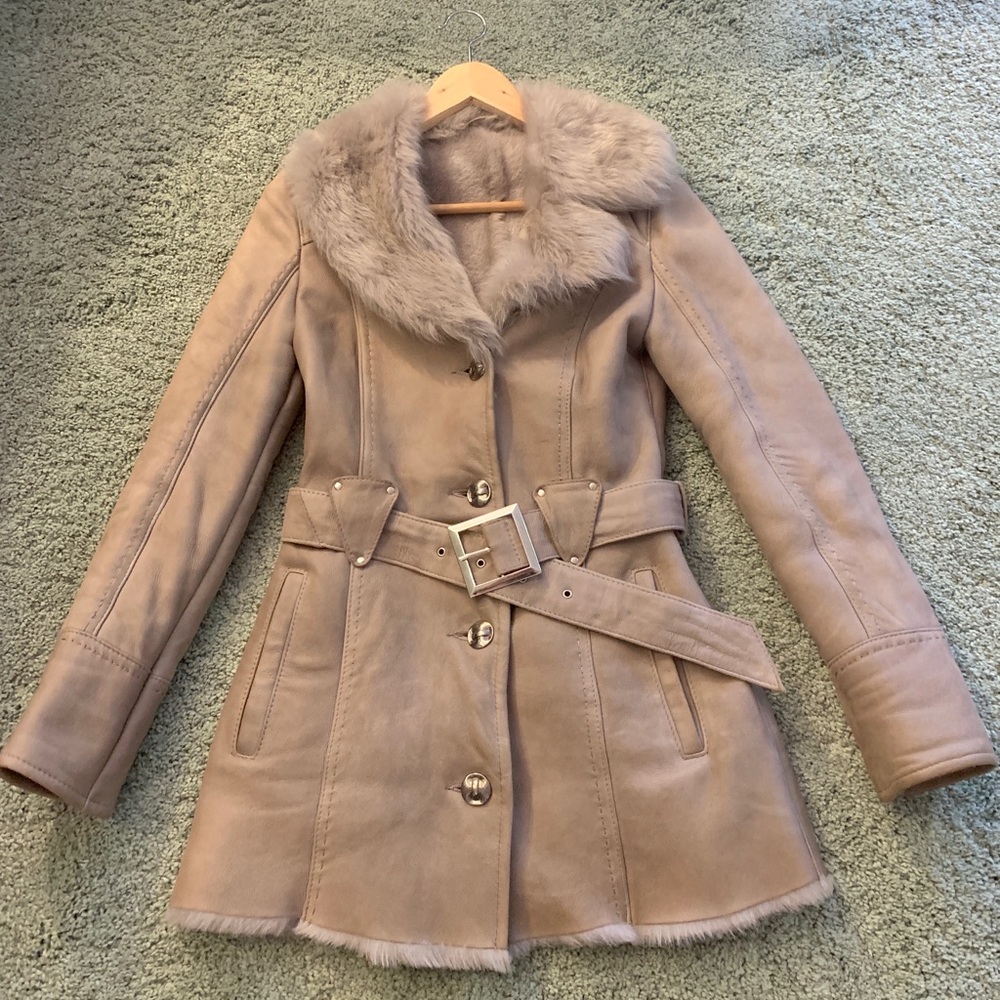 Toscana sheepskin dress coat